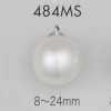 484MS Bottone In Materiale Ureico Simile A Perle Con Gambo A Mezzo Anello