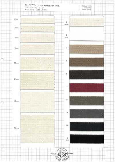 6257 Nastro in twill di cotone