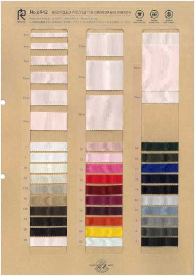 6942 Nastro In Gros-grain Di Poliestere In Materiale Riciclato