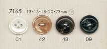 7165 DAIYA BUTTONS Bottoni in poliestere effetto conchiglia