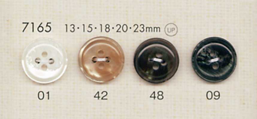 7165 DAIYA BUTTONS Bottoni in poliestere effetto conchiglia