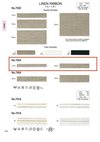 7504 Nastro in lino