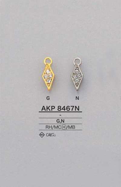 AKP8467N Punta zip con strass a diamante (tiralampo)
