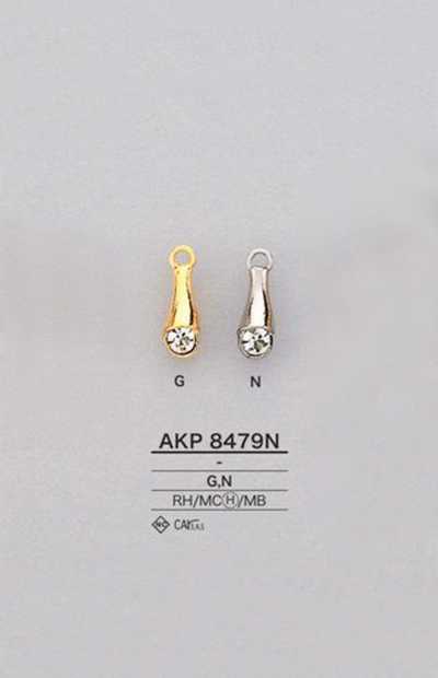 AKP8479N Linguetta tirazip con strass