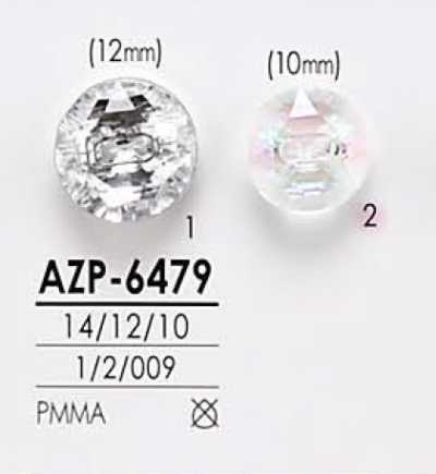 AZP6479 Bottone Aurora in madreperla taglio diamantato