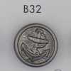 B32 Bottone placcato in resina ABS