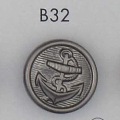 B32 Bottone placcato in resina ABS