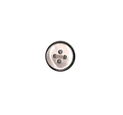 BS-6S Bottone in conchiglia Takase bordato a 4 fori con foro frontale