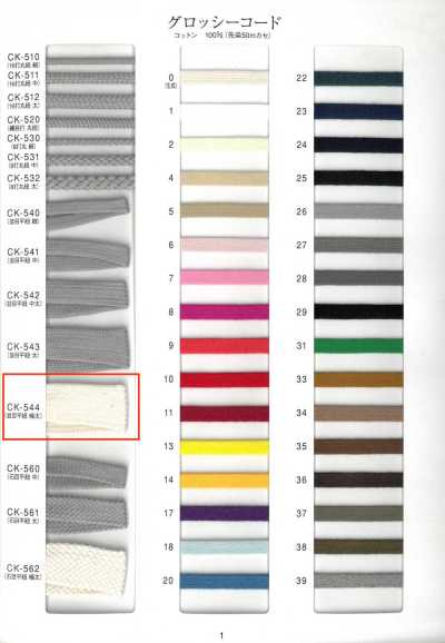CK544 Cordone lucido a trama regolare, cordino piatto, extra spesso