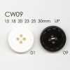 CW09 Bottone in resina poliestere a 4 fori