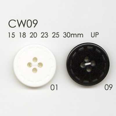 CW09 Bottone in resina poliestere a 4 fori