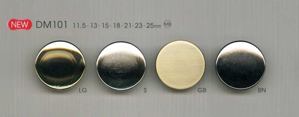 DM101 Bottone metallico semplice per camicie e giacche