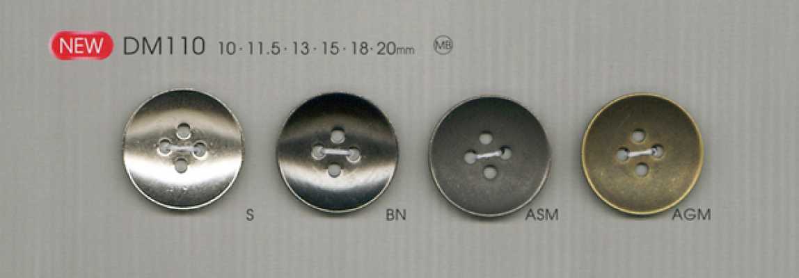 DM110 Bottone in metallo elegante e semplice per camicie e giacche