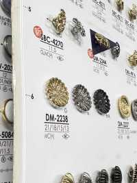 DM2238 Bottone In Metallo Con Motivo Floreale[Pulsante] IRIS Sottofoto