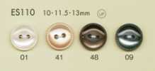 ES110 DAIYA BUTTONS Bottone in poliestere effetto madreperla decorativo con bordo a 2 fori