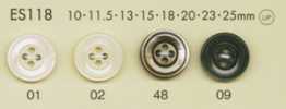 ES118 DAIYA BUTTONS Bottone in poliestere effetto conchiglia