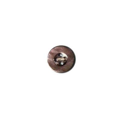 EX501 Bottone a 4 fori con bordo in conchiglia madreperla nera