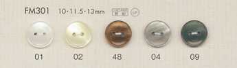 FM301 DAIYA BUTTONS Bottone in poliestere effetto conchiglia