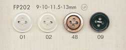 FP202 DAIYA BUTTONS Bottone in poliestere effetto conchiglia