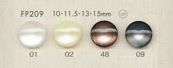 FP209 DAIYA BUTTONS Bottone in poliestere effetto conchiglia