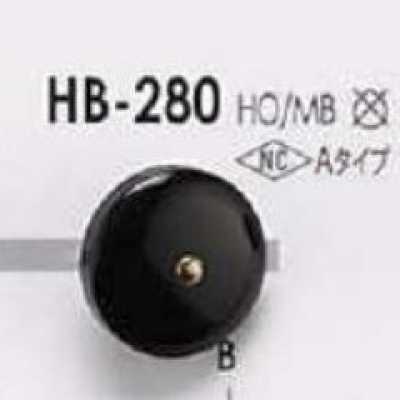 HB280 Bottone a 4 fori in vero corno di bufalo/ottone