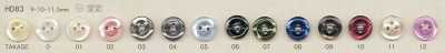 HD83 Bottoni DAIYA BUTTONS serie HYPER DURABLE resistenti agli urti in poliestere stile conchiglia