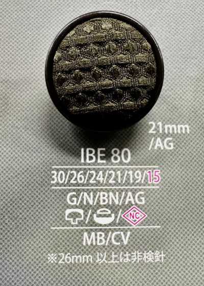 IBE80 Bottone rivestito con occhiello e gambo chiuso