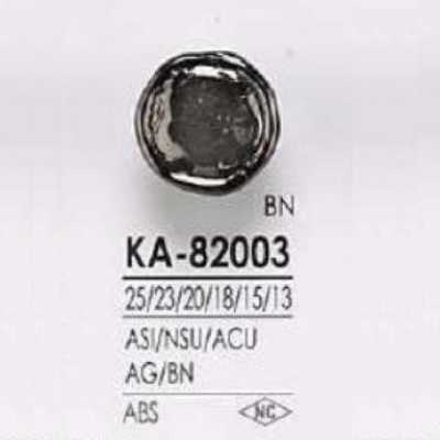 KA82003 Bottone con gambo a mezzo anello con anello rettangolare in resina ABS