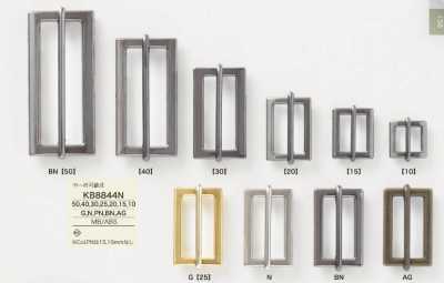 KB8844N Fibbia cursore a barra singola in ottone/resina ABS
