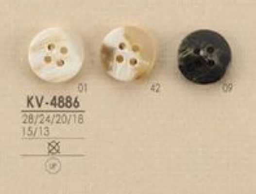KV4886 Bottone in poliestere a 4 fori in stile Buffalo
