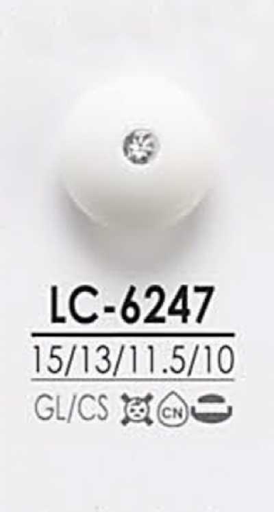 LC6247 Da tingere, bottone con pietra di cristallo stile pin curl