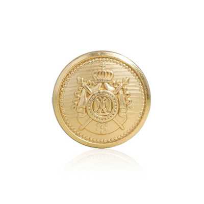 MA0232 Bottone con gambo ad anello circolare semicircolare in ottone