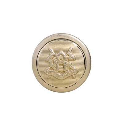MA0633 Bottone circolare in ottone con gambo ad anello
