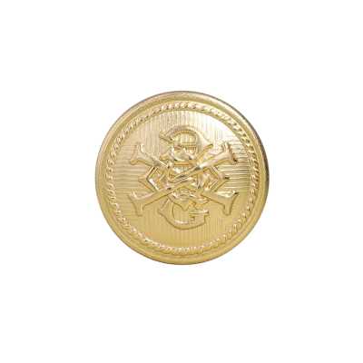 MA0950 Bottone con gambo ad anello semicircolare in ottone
