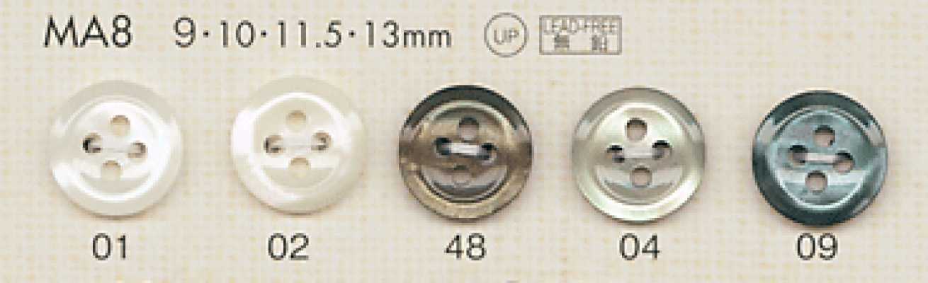 MA8 DAIYA BUTTONS Bottone in poliestere effetto madreperla