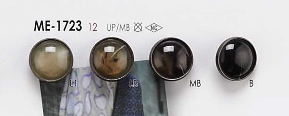 ME1723 Bottone con cappuccio effetto conchiglia e gambo chiuso