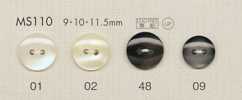 MS110 DAIYA BUTTONS Bottone in poliestere effetto madreperla