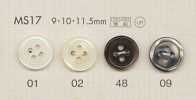 MS17 DAIYA BUTTONS Bottone in poliestere effetto madreperla