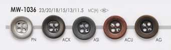 MW1036 Bottone In Metallo A 4 Fori Per Giacche E Abiti