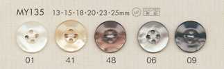 MY135 DAIYA BUTTONS Bottone in poliestere effetto conchiglia