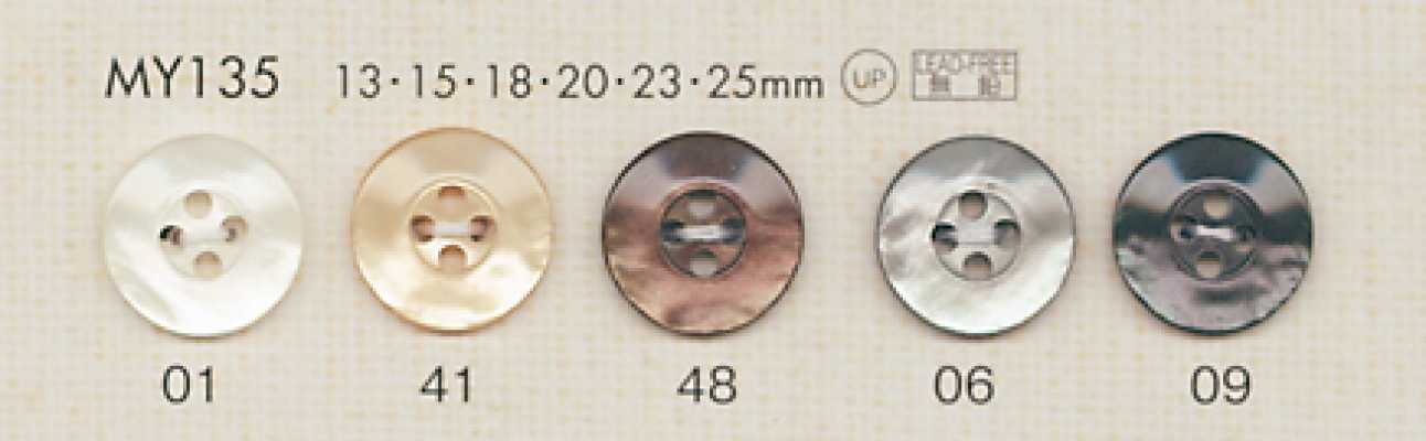 MY135 DAIYA BUTTONS Bottone in poliestere effetto conchiglia