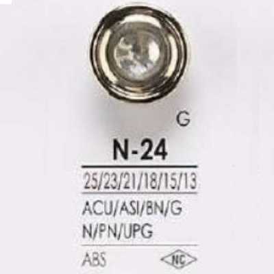 N24 Bottone rettangolare in resina ABS con anello e gambo a semi-anello