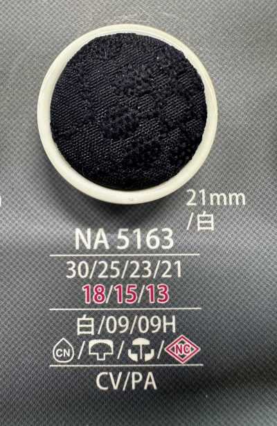 NA5163 Bottone rivestito con combinazione cappuccio e gambo chiuso