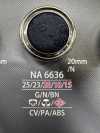 NA6636 Bottone rivestito con combinazione cappuccio e gambo chiuso
