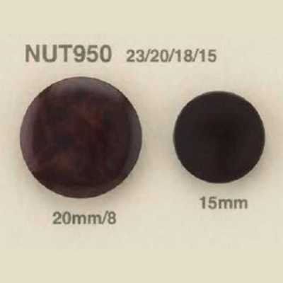 NUT950 Bottone a gambo a tunnel in noce