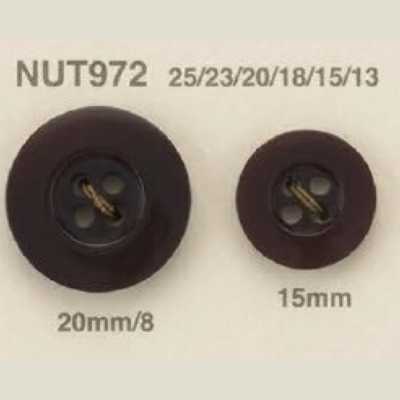 NUT972 Bottone a 4 fori in noce