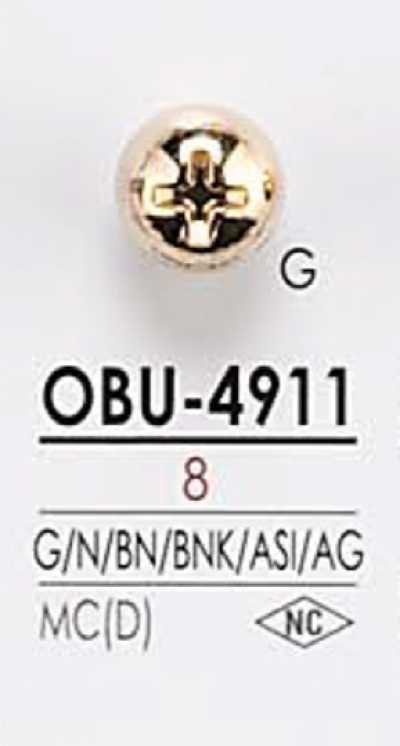 OBU4911 Bottone in metallo con motivo a vite