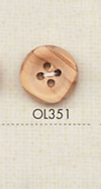 OL351 Bottone in legno naturale a 4 fori