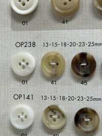 OP238 Bottone In Poliestere Opaco A 4 Fori Simile A Bufalo[Pulsante] DAIYA BUTTON(DAIYA BUTTON) Sottofoto