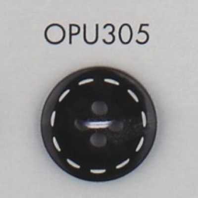 OPU305 Stitch Design Bottone in poliestere stile tartaruga a 4 fori